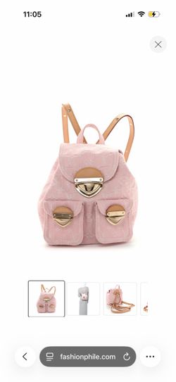 Louis Vuitton pink denim backpack