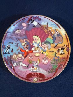 Vintage 1996 Disney’s Alice in Wonderland "Welcome to Wonderland" Musical Collector’s Plate