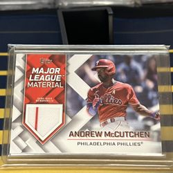 2022 Topps Baseball Phillies Major League Material Andrew McCutchen 2 color mem