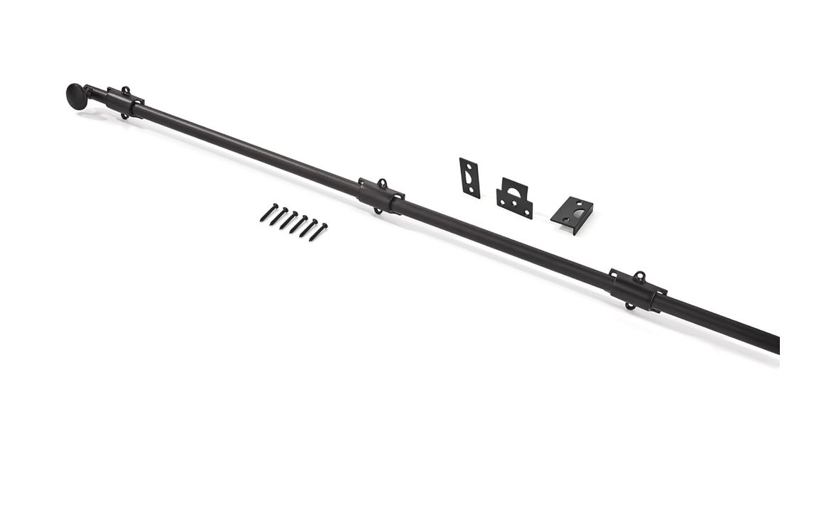 khtumeware 36 inches 1-Pack, Rubbed Bronze Brass Dutch Door Surface Slide Latches & Slide Surface Bolts, Decorative Surface Slide Bolts f