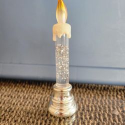 Lighted Glitter Water Candle - 7 inch