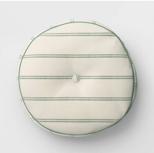 22" X 22" Striped Round Deep Seat Outdoor/Indoor Back Seat Or Floor Cushions