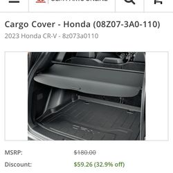Cargo Cover 2022 Honda CRV
