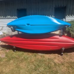2  Kayaks W/ Stand 