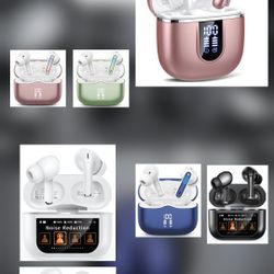 Wireless Earbuds, 2025 Ear Buds with Big Bass Stereo Sound, Lightweight Bluetooth Earbuds with 48 Hours Playtime, in-Ear Fit Earphones, IPX7, Hands-Fr