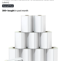Betckey - 4 x 2 Barcode Shipping and multipurpose label