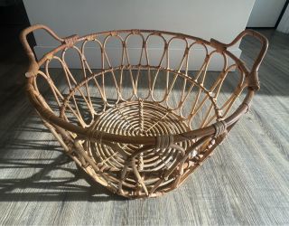 IKEA SNIDAD Rattan Basket with Handles