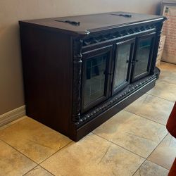 Solid Dark Wood TV Stand or Cabinet