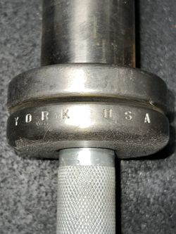 YORK BARBELL- 5 Foot Aluminum Straight Bar-Vintage-Rare-Collectible