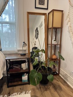 Tall Wood Frame Floor Mirror