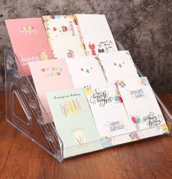 Clear Acrylic Greeting Card Display Stand