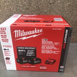 M18 18-Volt Lithium-Ion High Output Starter Kit with Two 6.0 Ah Battery and Charger New