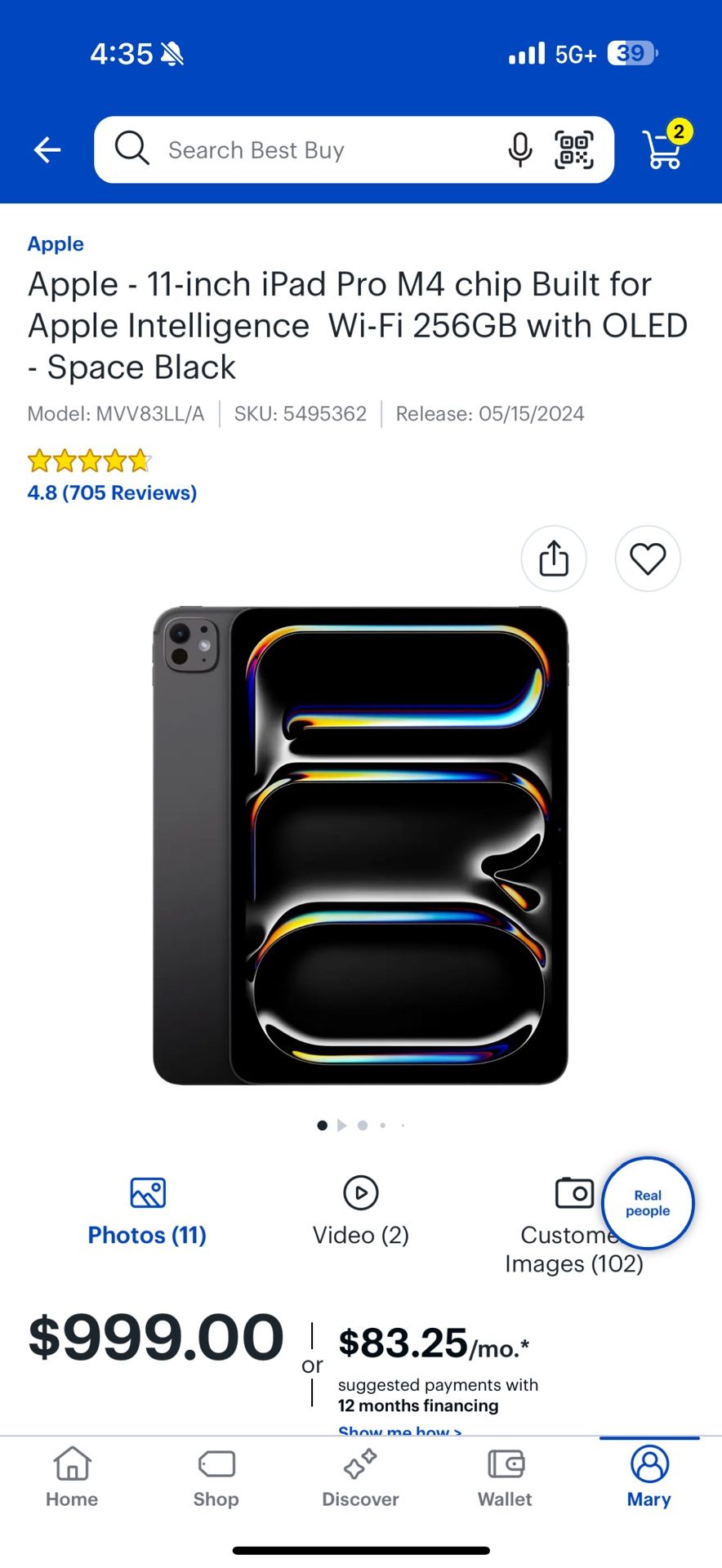 iPad Pro 11 Inch 256bg 2024 