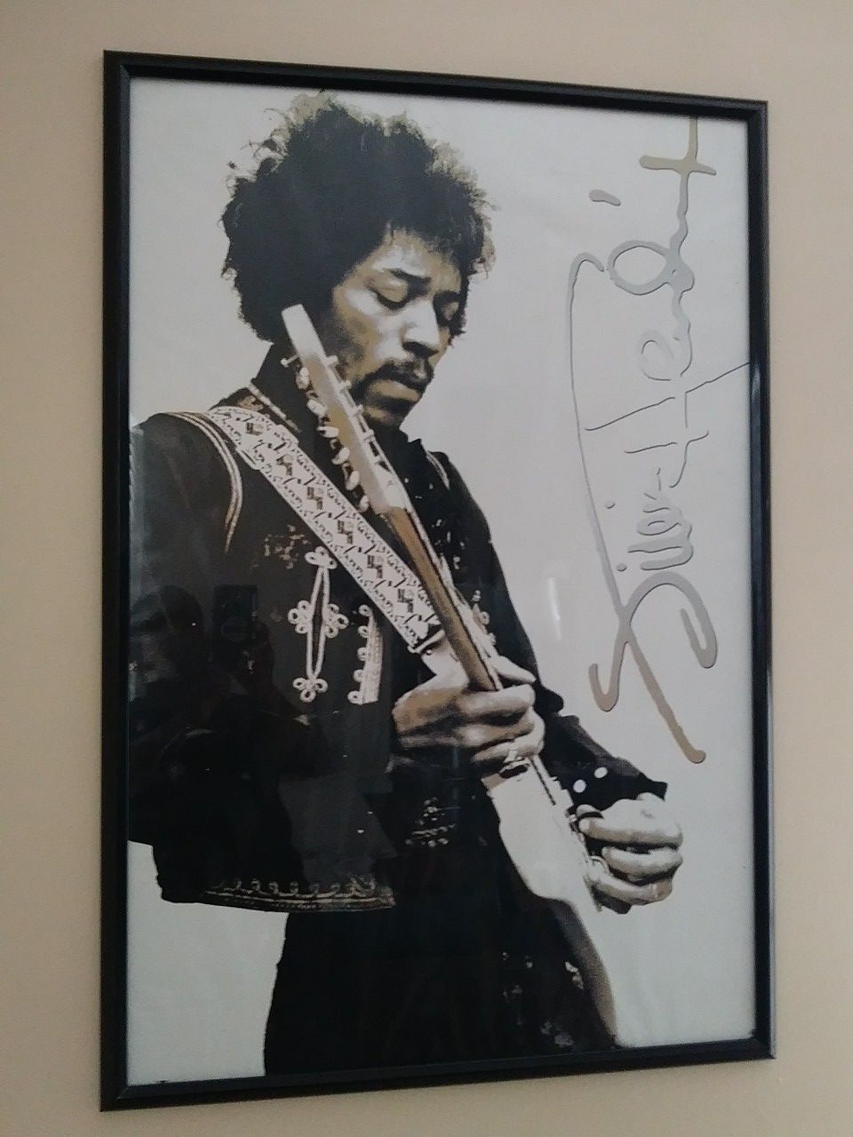 Jimi Hendrick Super Rare Signature Poster