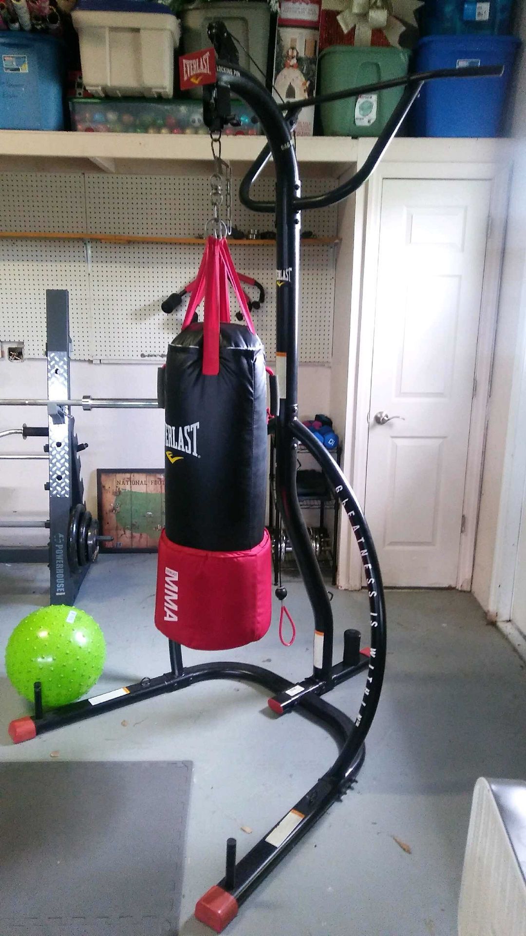Everlast Omnistrike Kicking Punching Heavy Bag and Stand