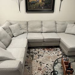 3-piece Chaise Sectional 128” X 98”