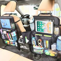 Messy Car? Roadtrip? High Quality Backseat Organizer for Kids! Less Stress for All! 