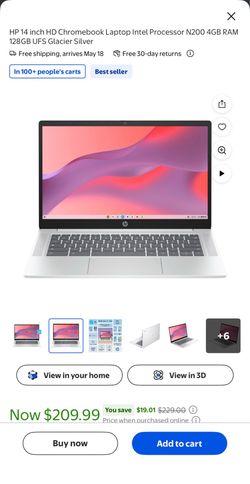 HP 14 inch HD Chromebook