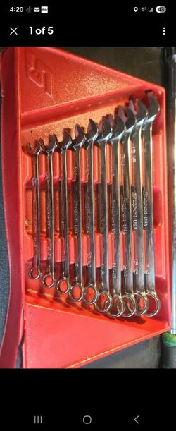 Snap-On 10 Pc 12-Point SAE Flank Combination Wrench Set SOEX710 5/16-7/8