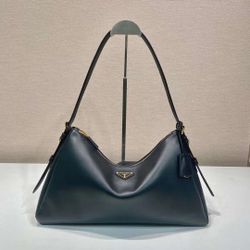 Prada Aimee Large Leather Shoulder Bag