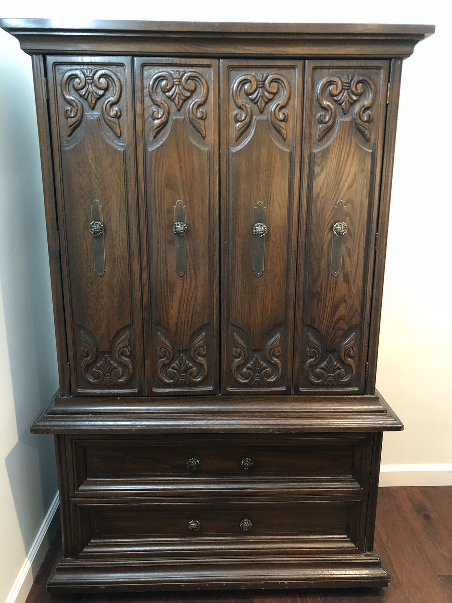 Solid wood wardrobe/armoire