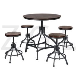 Homy Casa PANDORA 1+4 Dining Table and Chair Set "36.2" for Kitchen, Dining, or Small Spaces
