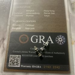 Lab Stone Diamonds Earrings .6ct 