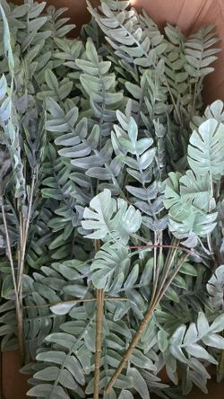 24 Pcs Artificial Greenery Stems 19.6Inch Faux Willow Leaves Stems Artificial Green Leaf