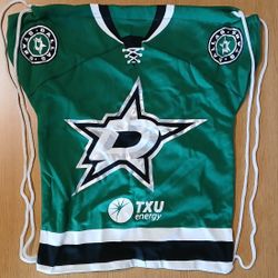 Dallas Drawstring Bag, Custom Drawstring Backpack with Name Number, Personalized Gym Drawstring Bags Hockey Fans 14" X 16"