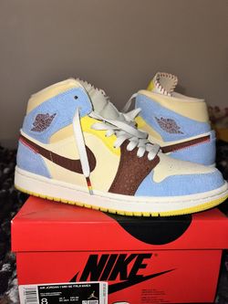 Jordan 1 Mid Maison Chateau Rouge Sz 8