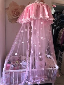 Pink Baby Crib  Never Used