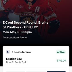 Panthers/Bruins Playoff Tickets