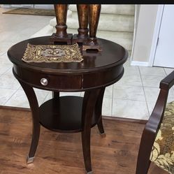 Cherry Wood Coffee Table & End Tables