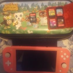 Pink Nintendo Switch Lite And Games 