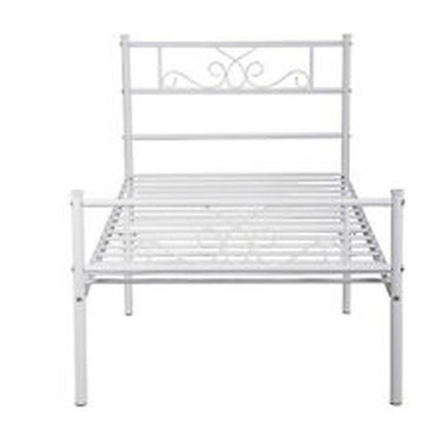Teraves THYME-SB-WH Metal Bed Frame, Size Twin - White