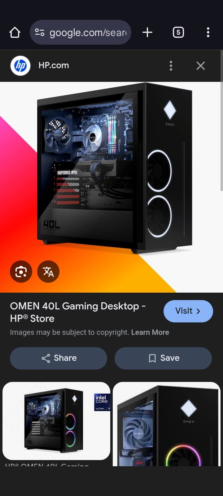 HP OMEN 40L 3060TI+R5-5600G