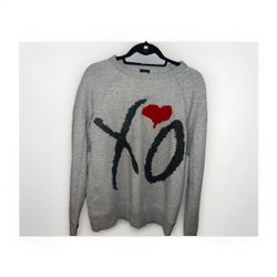 H&M The Weekend XO Gray Big Logo Sweatshirt Size S