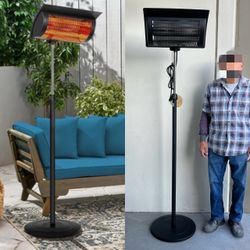 New In Box Outdoor Patio Electric Plugin Heater 1500 Watts Adjustable Height Can Be Used Indoor Heat Lamp 