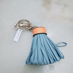 Coach Leather Tassel Keychain Bag Charm/NWT