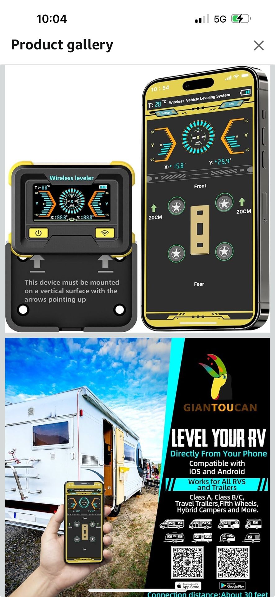 RV Leveling System (Wireless).  BRAND NEW