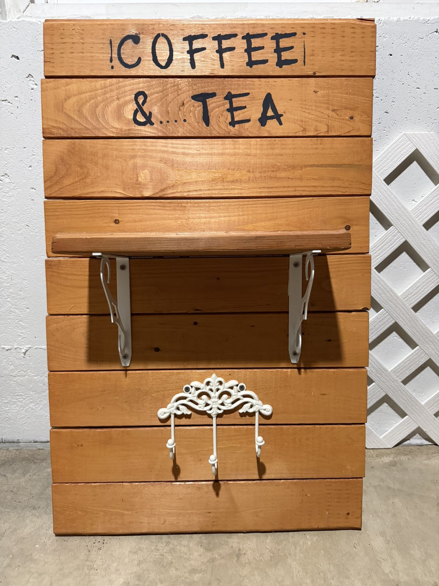 Coffee Wooden Decor - Mug Rack