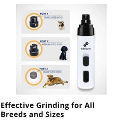 Heusom Super Quiet Gentle Dog Nail Clipper Grinder 