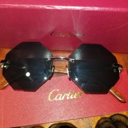 Vintage Cartier Sunglasses Octagonal & Wooden Authentic