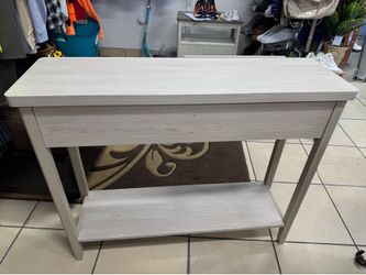 VASAGLE Console Sofa Table, Narrow Entryway Table, 2 Drawers, Open Storage Shelf