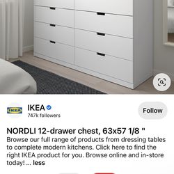 IKEA 12 Drawer Dresser