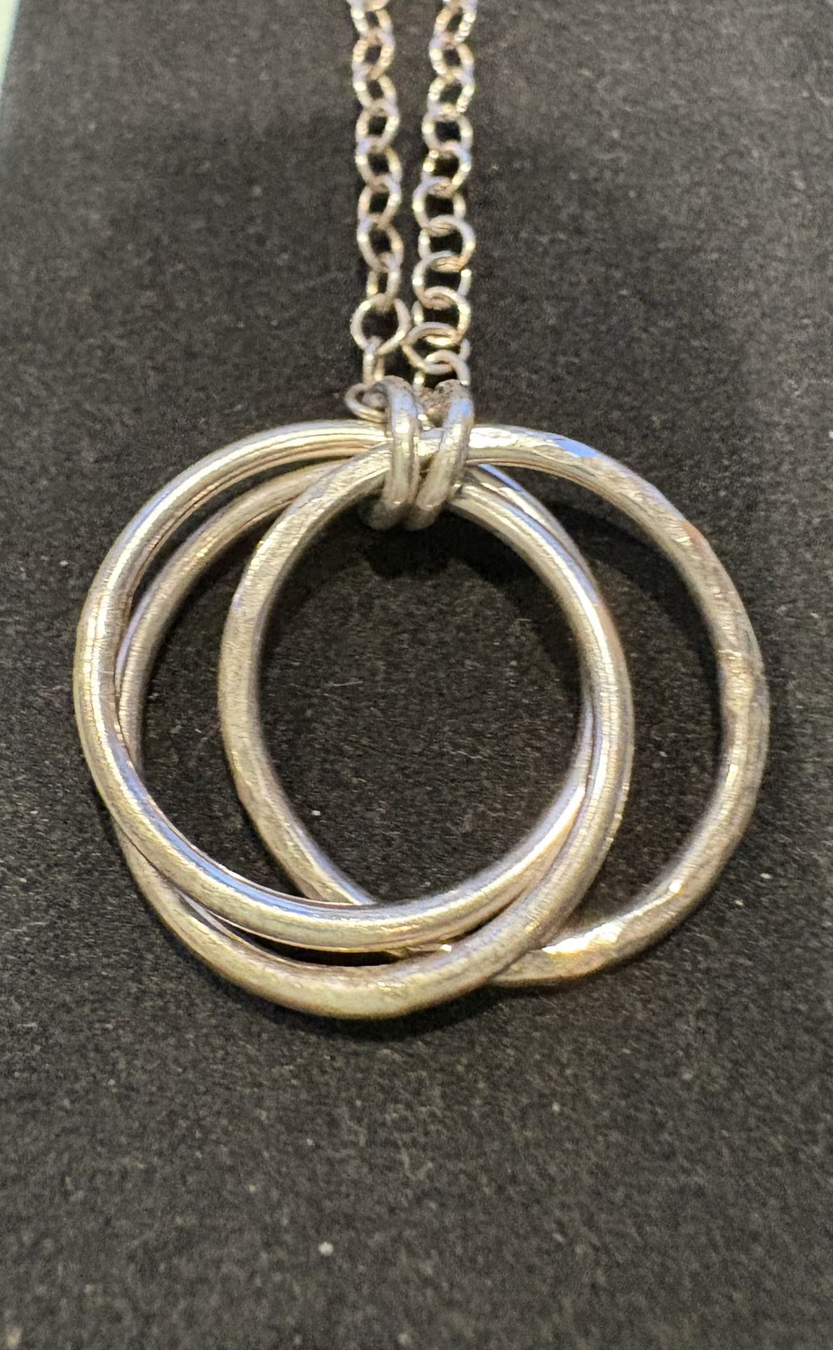 Cool Sterling Silver Necklace - 3 Hoops