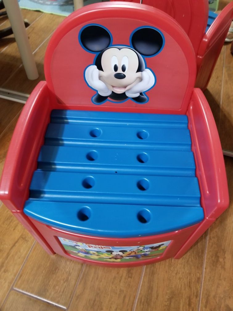 Mickey mouse club house toy chest. Storage box. Cajon para guardar juguetes