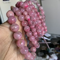 Natural Sakura rhodonite bracelet 