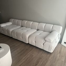 White 106" Modular Luxury Couch