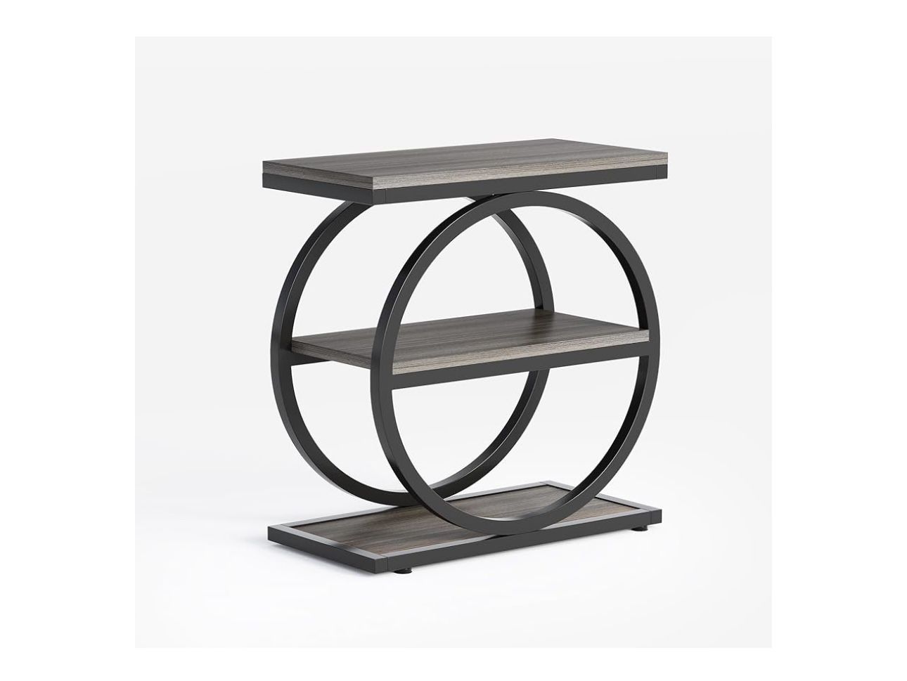 New 3-Tiers End Table Black And Grey 